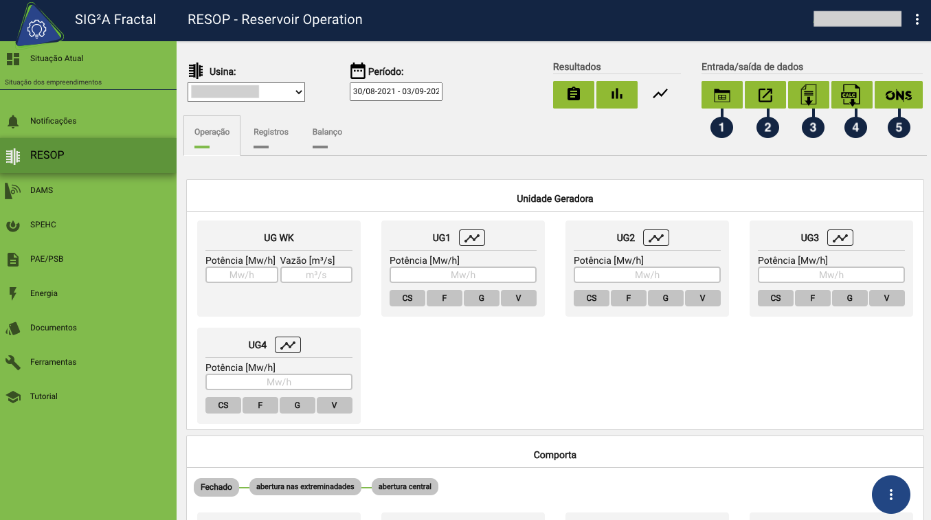 Menu entrada e saída  alt text