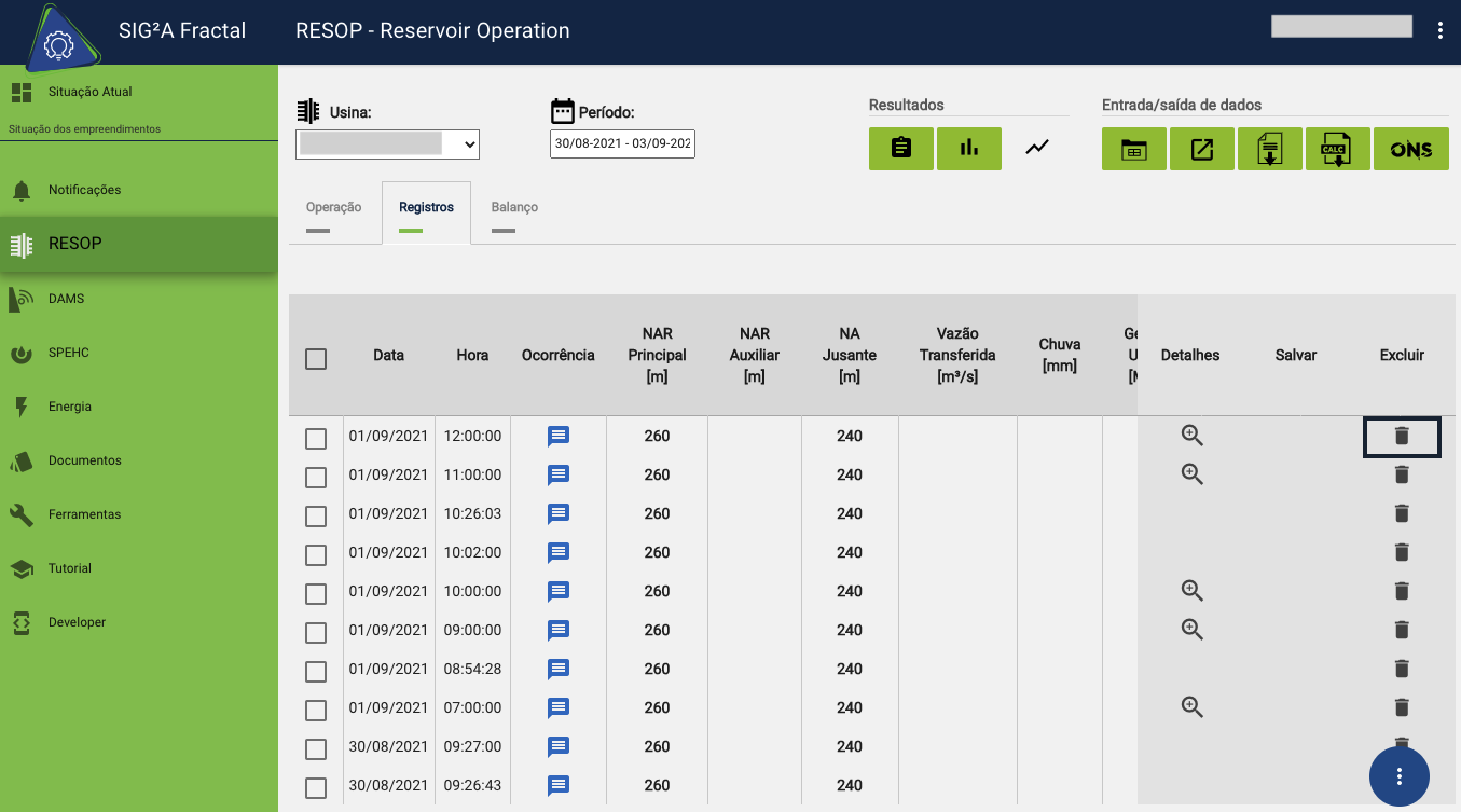 Excluir registro individualmente  alt text