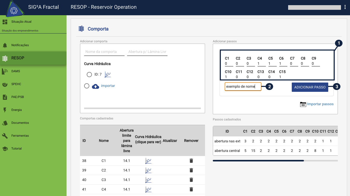 Adicionar passos  alt text