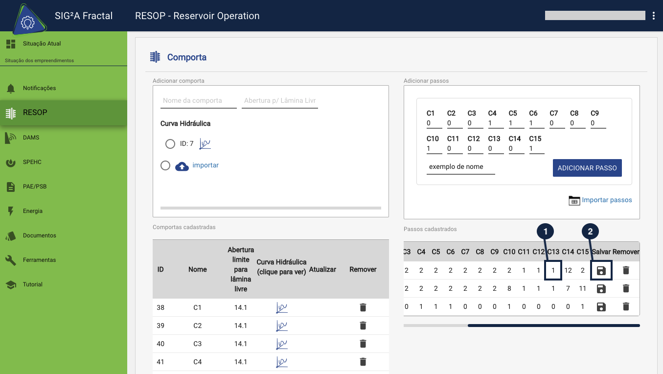 Alterar passos cadastrados alt text