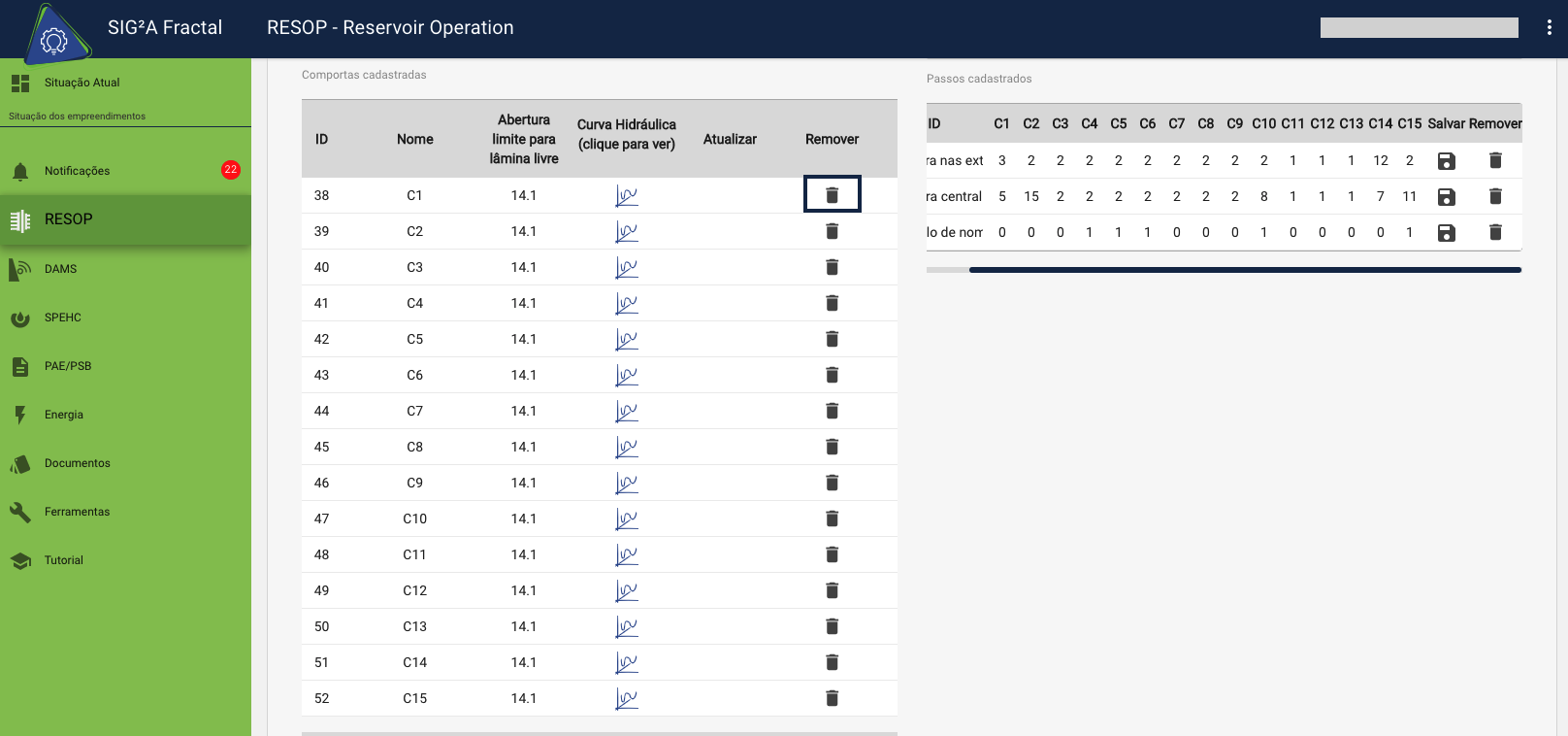 Excluir comporta alt text