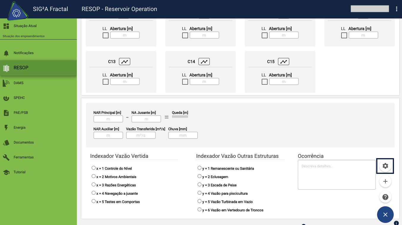 Configurações alt text