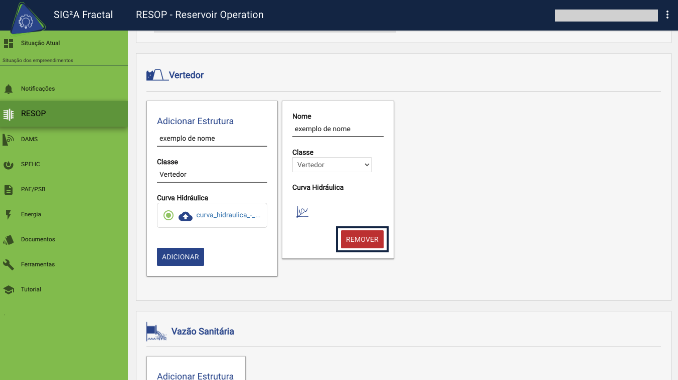 Remover vertedor  alt text