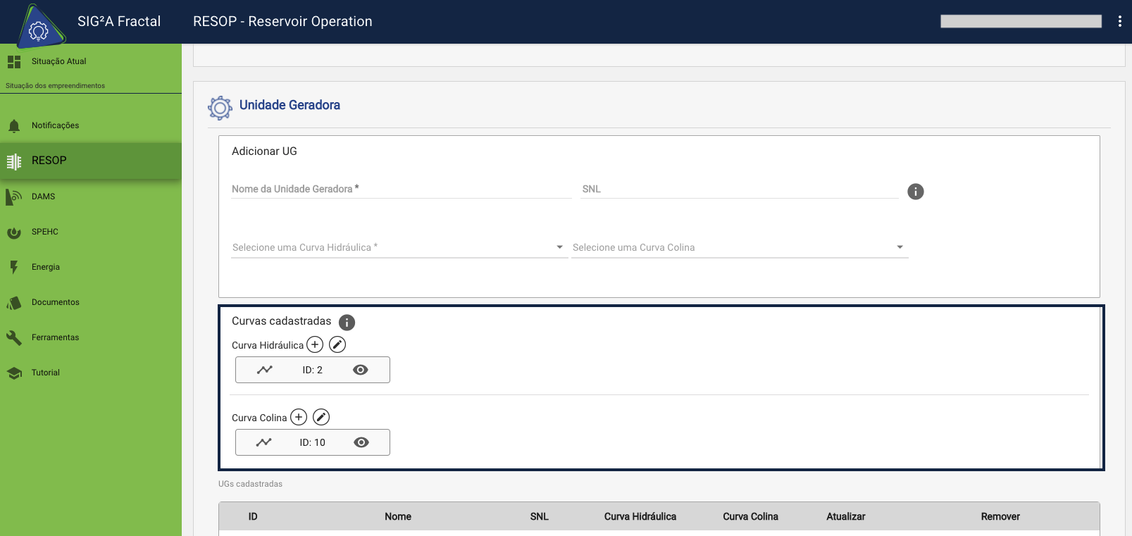Importar curva hidráulica  alt text